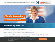 Tablet Screenshot of claudia-ravensburg.de